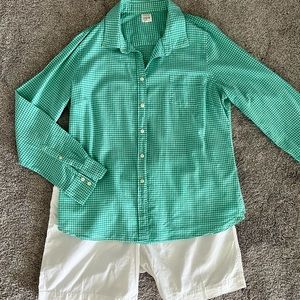 J. Crew gingham the perfect shirt